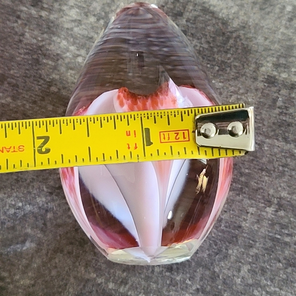 Vintage Glass Eye Studio Orchid paperweight - Picture 4 of 9